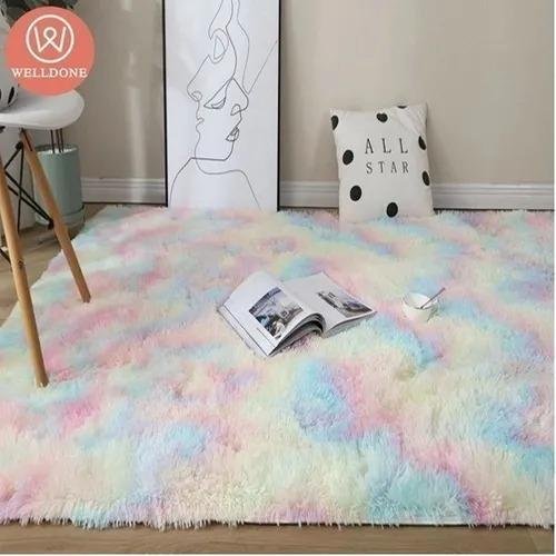 Tapete Tye Dye Felpudo 1,40 M X 1,00 M
