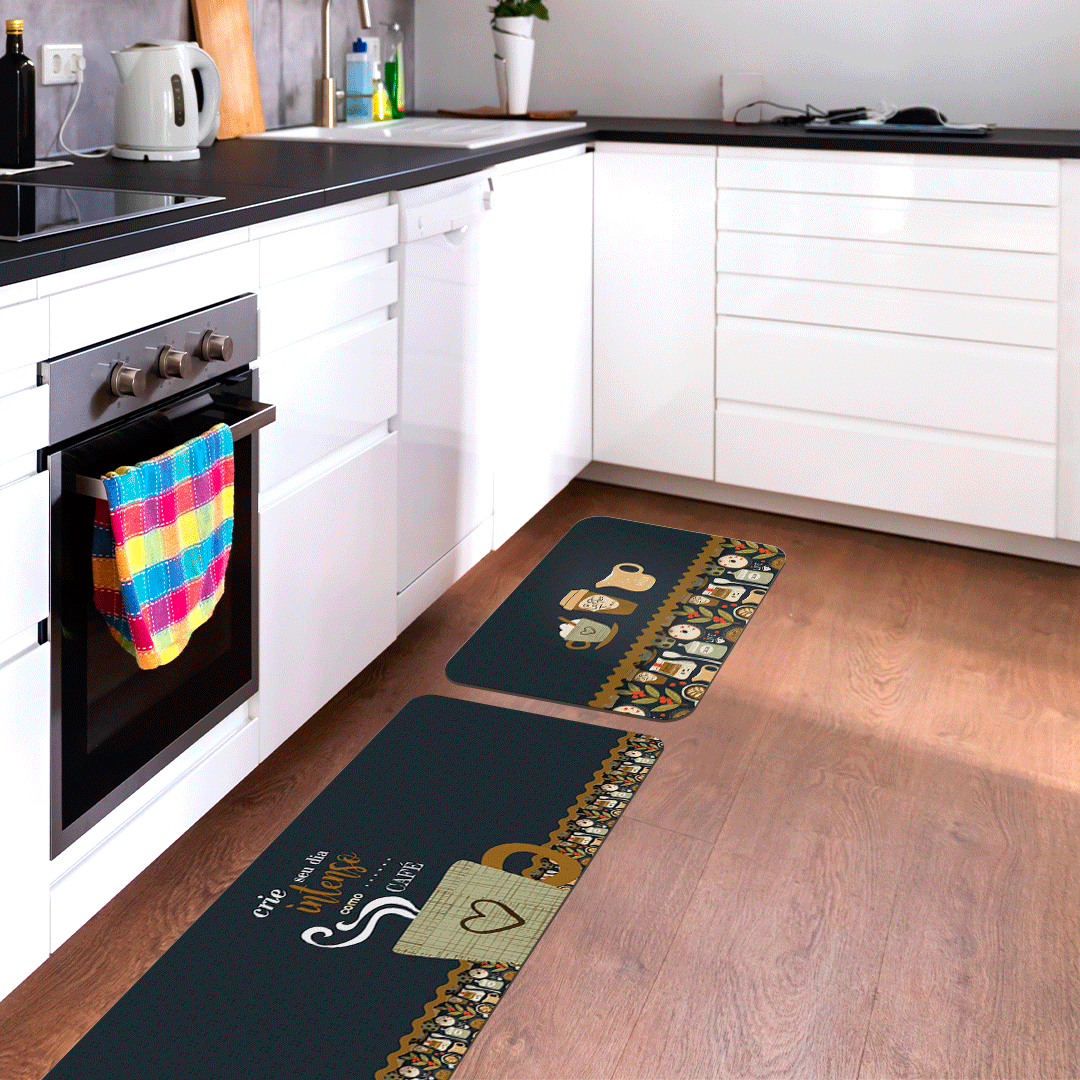 Kit Tapete de Cozinha 2 Peças