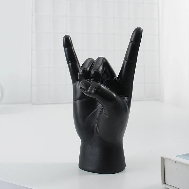 Decoração de Mesa Escultura de Mãos Rock