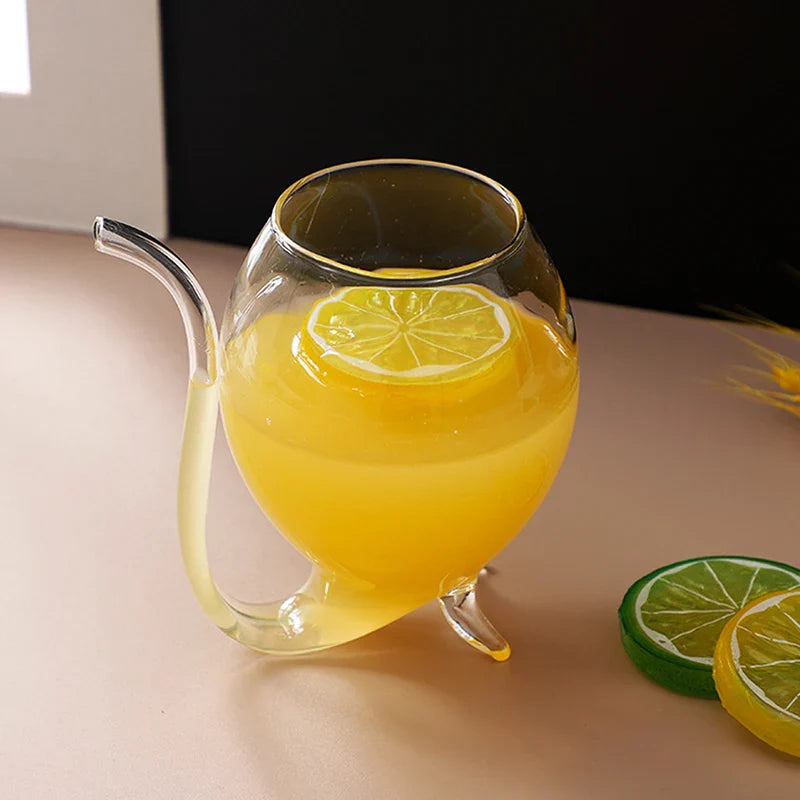 Copo de Drink com Canudo de Vidro