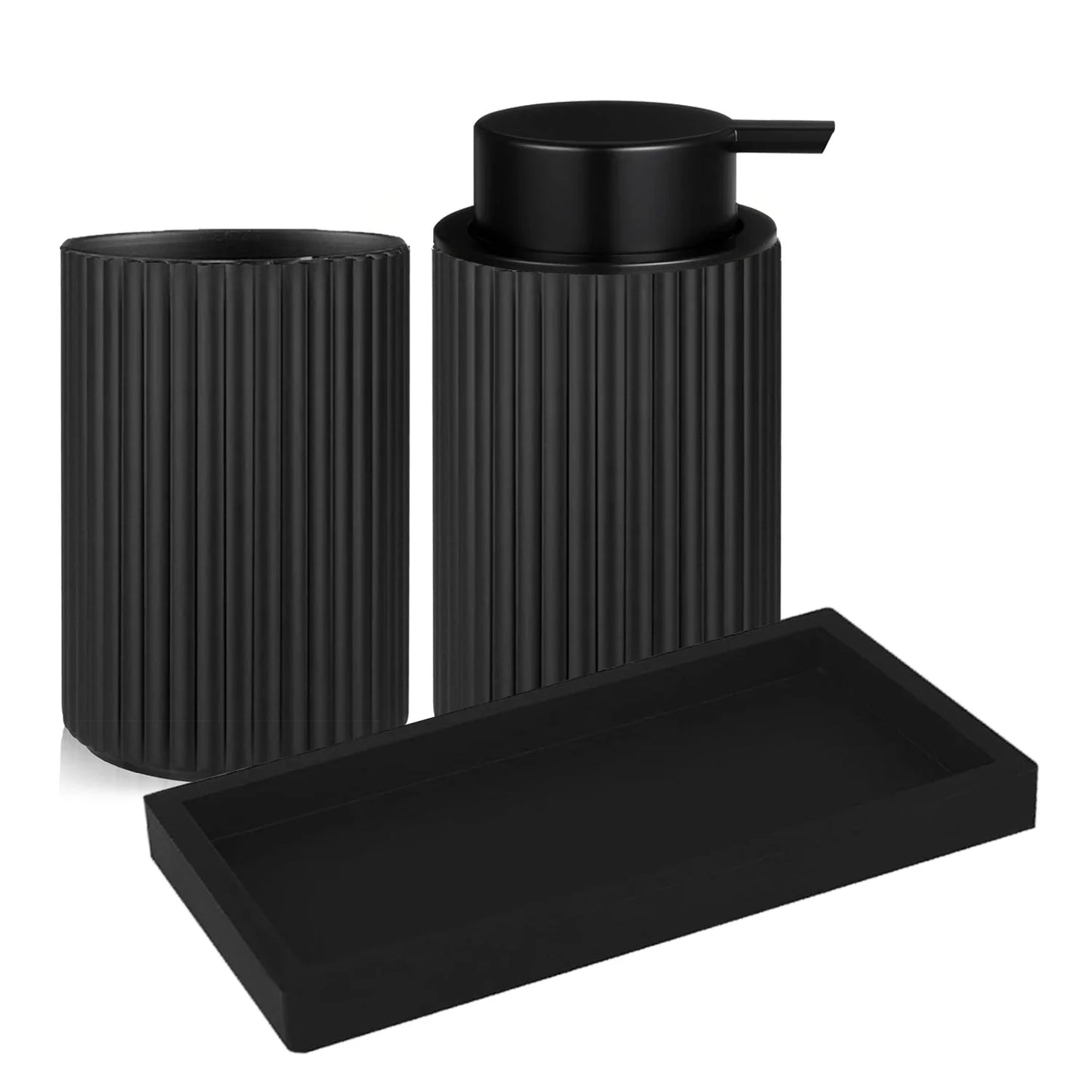 Kit Luxo para Banheiro com Dispenser de Espuma e Organizador