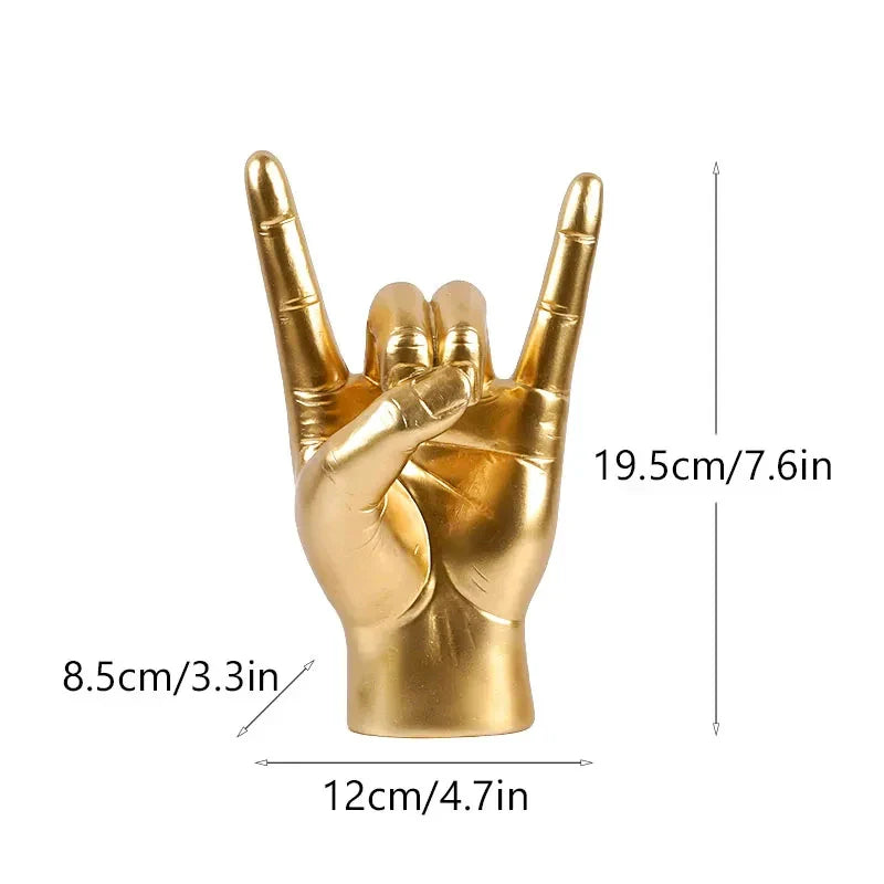 Decoração de Mesa Escultura de Mãos Rock