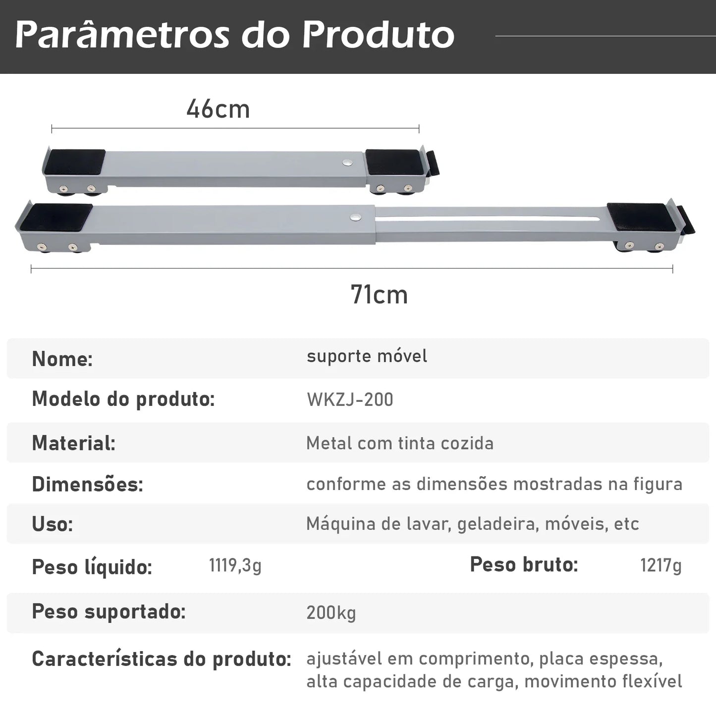 Suporte para móveis - FlexiMove™ + Brinde