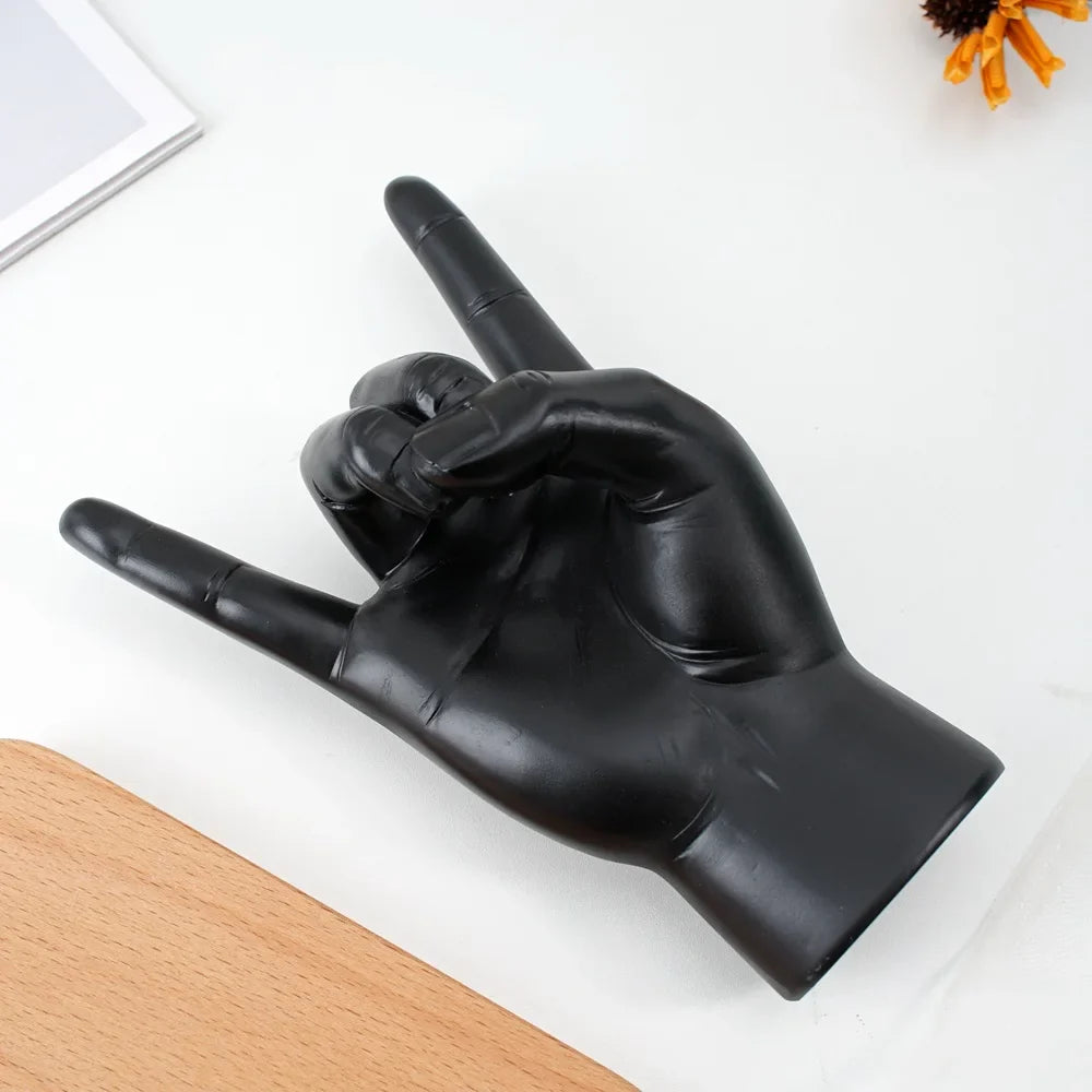 Decoração de Mesa Escultura de Mãos Rock