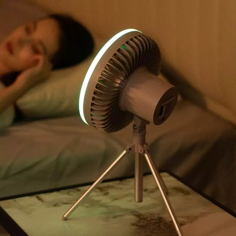 Ventilador de Coluna Portátil Recarregável de Mesa