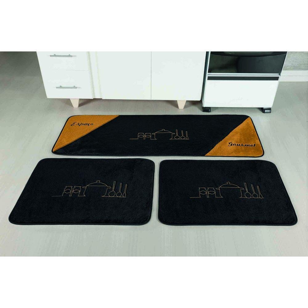 Kit Tapetes de Cozinha Premium Gourmet