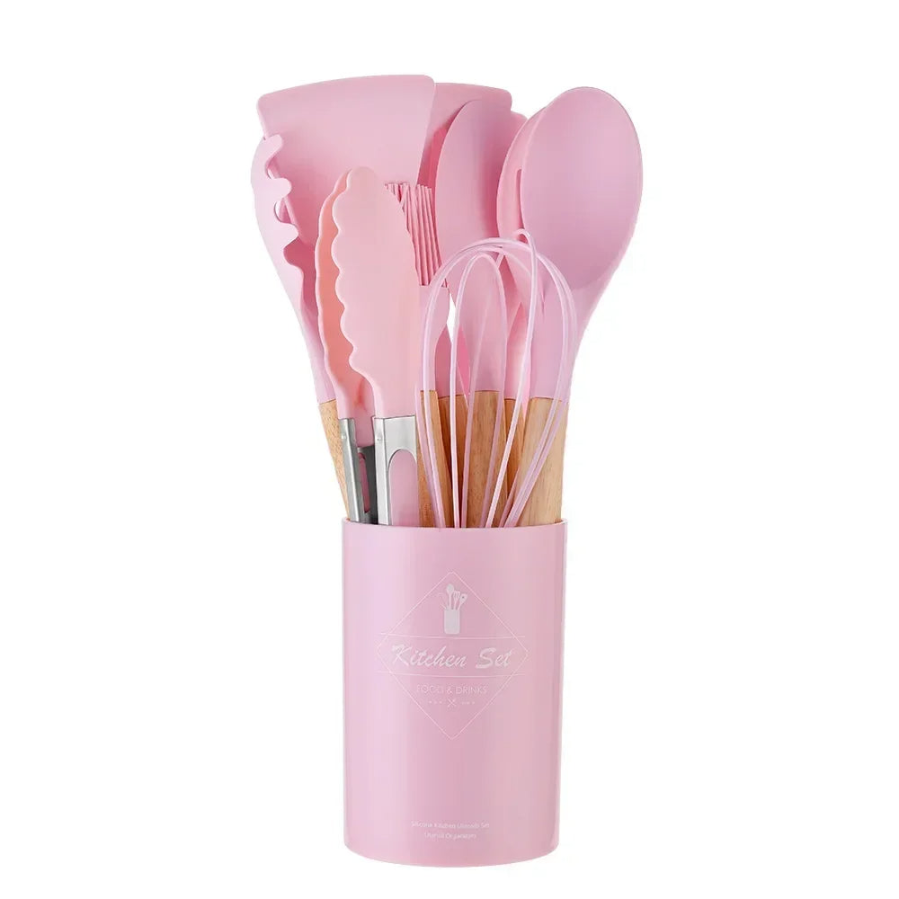 Conjunto de Utensílios de Cozinha 12 Peças de Silicone