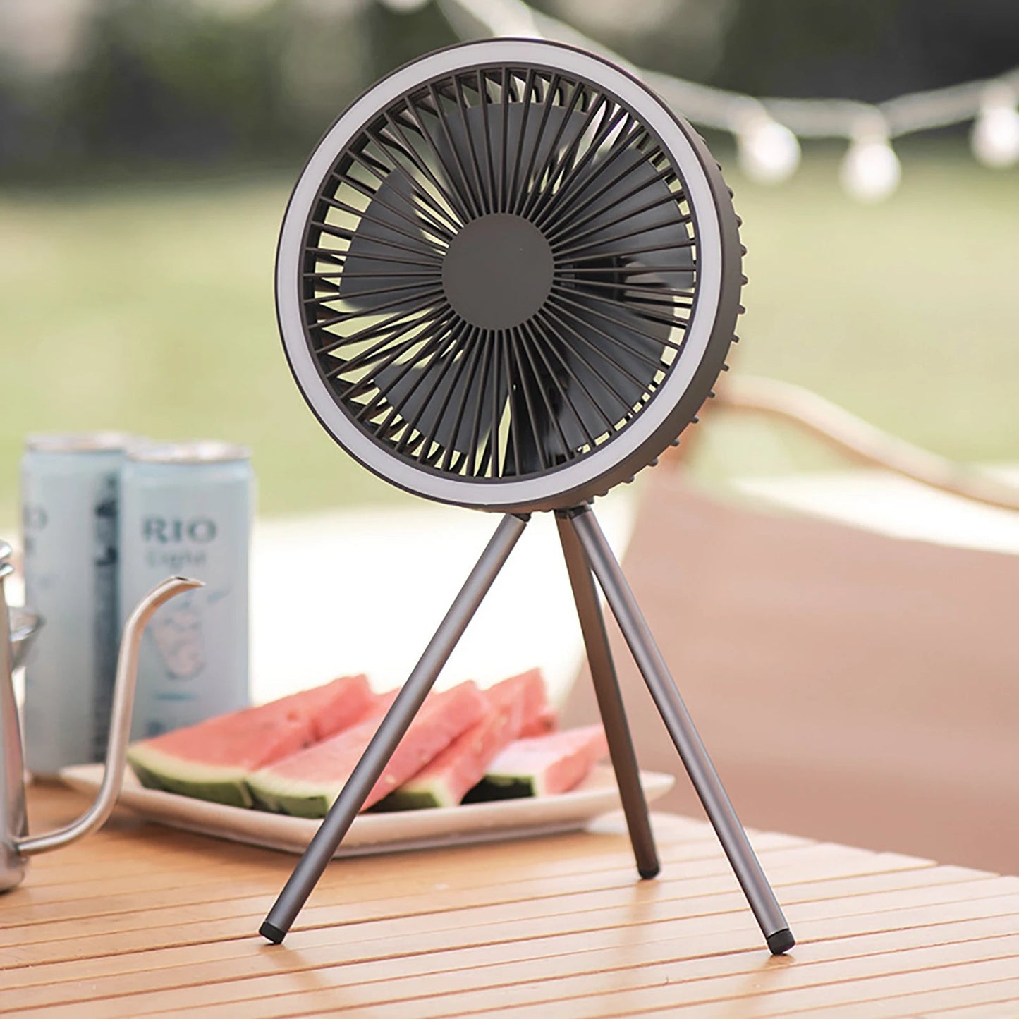 Ventilador de Coluna Portátil Recarregável de Mesa