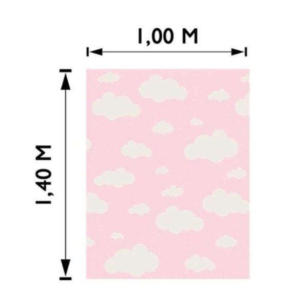 Tapete Infantil Nuvens Antialérgico 1,0 x 1,4 M