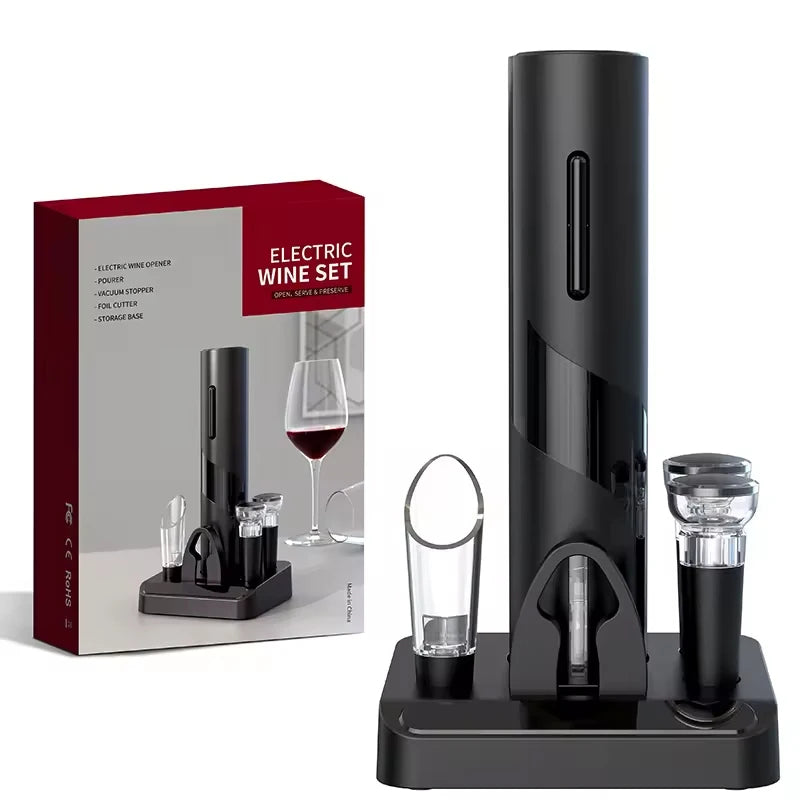 Kit Abridor de Vinho Elétrico Premium
