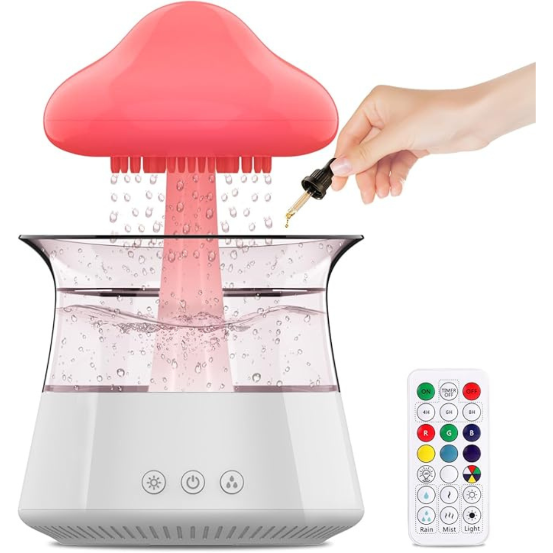 Umidificador Nuvem com Som de Chuva e Aromaterapia