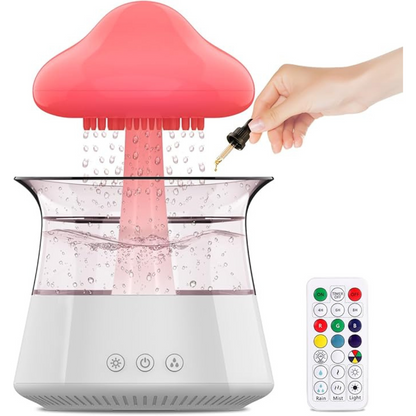 Umidificador Nuvem com Som de Chuva e Aromaterapia