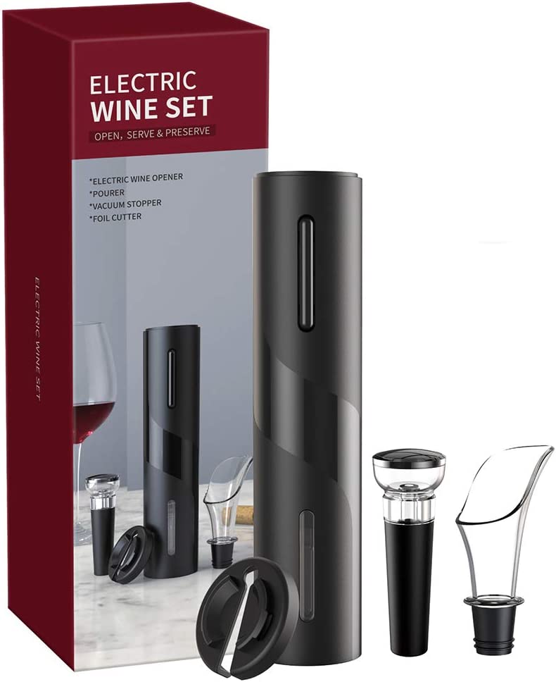 Kit Abridor de Vinho Elétrico Premium