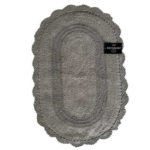 Tapete Crochê Oval Kacyumara Storm 60x90