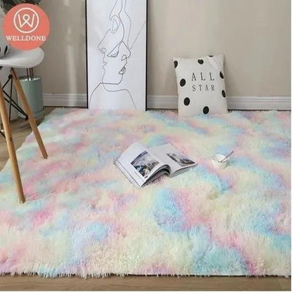 Tapete Tye Dye Felpudo 1,40 M X 1,00 M
