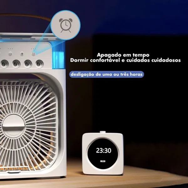 Mini Ventilador e Umidificador de Ar Portátil
