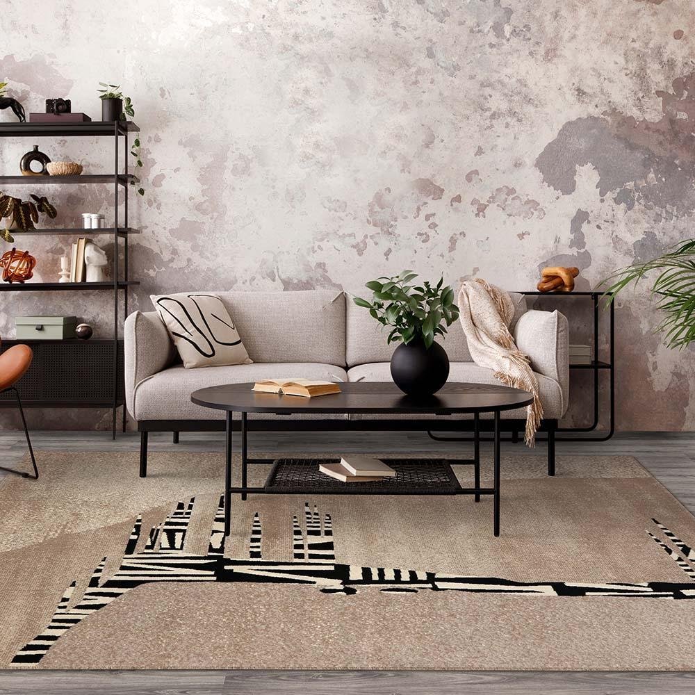 Tapete para Sala Ancestralidade Fossil Marrom 2,00x2,50m - São Carlos