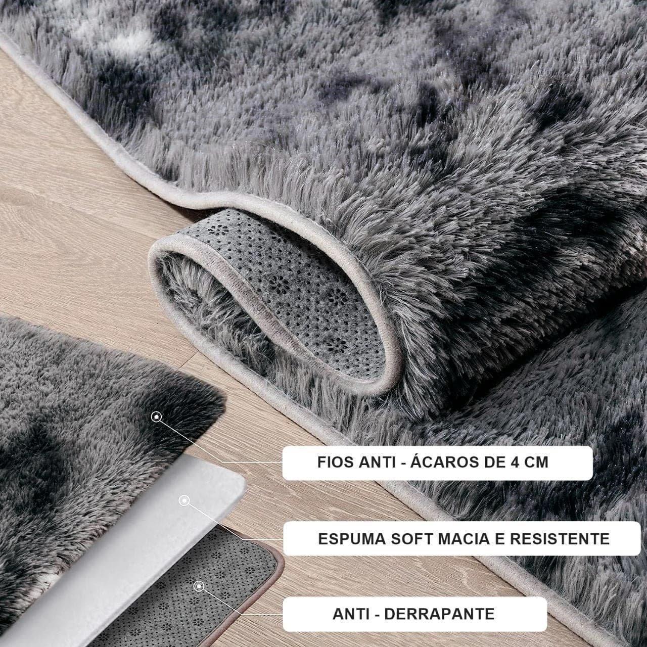 Jogo Tapete Passadeira 2 Uni 50 X 140 Cm