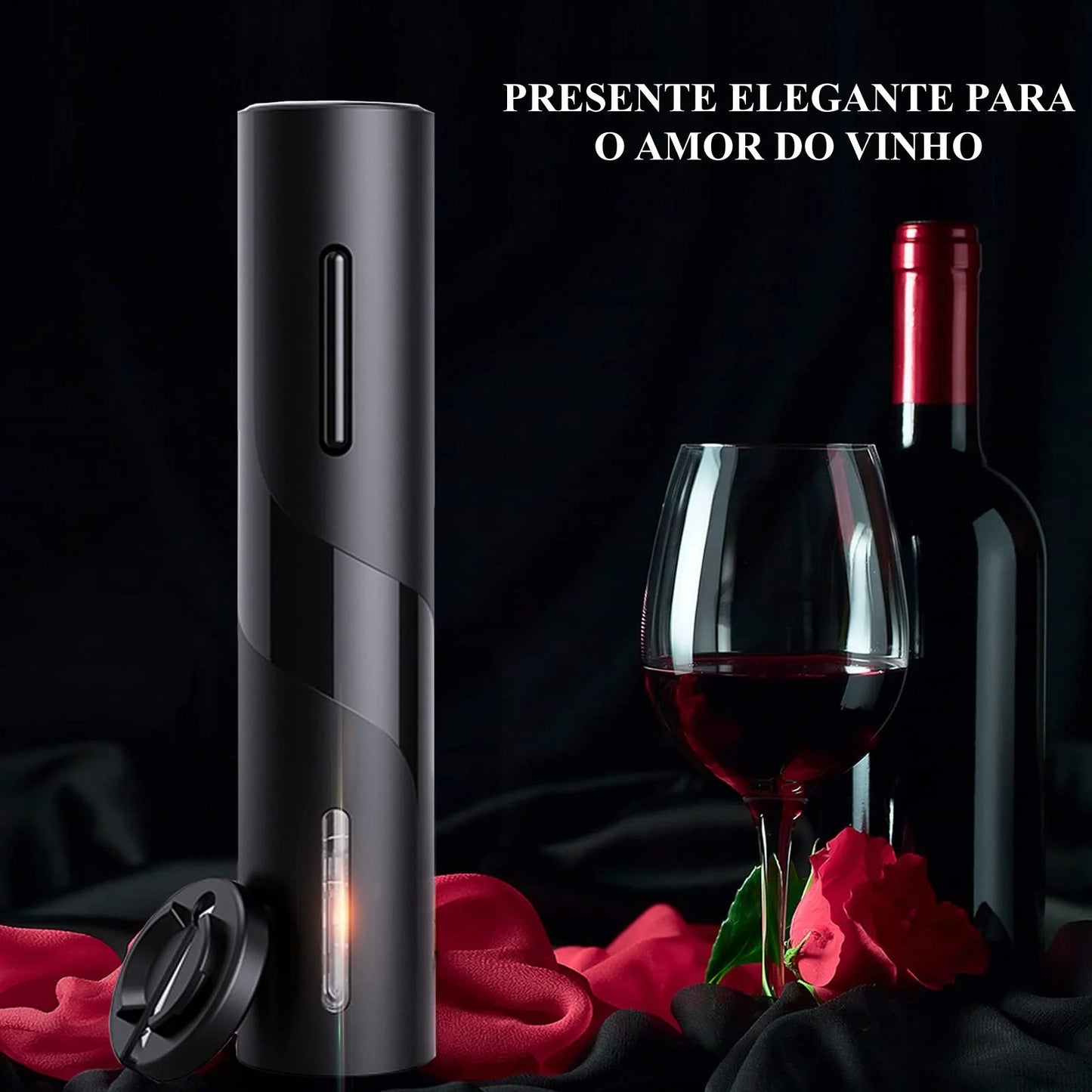 Kit Abridor de Vinho Elétrico Premium