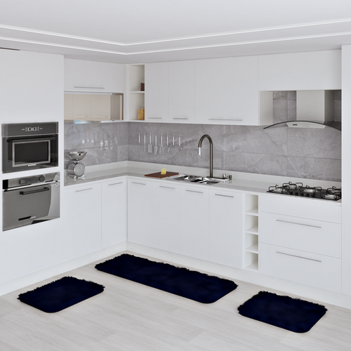 Jogo Kit Tapete Cozinha 3 Uni