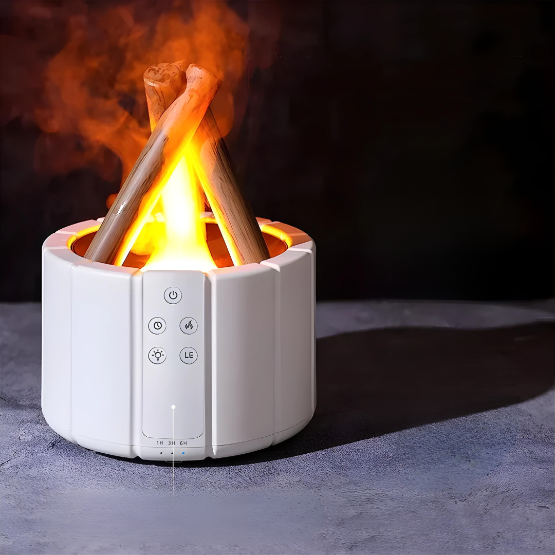 Umidificador Difusor de Óleo Essencial Fogueira