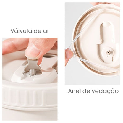 Kit Marmita Térmica Inox Lancheira Térmica