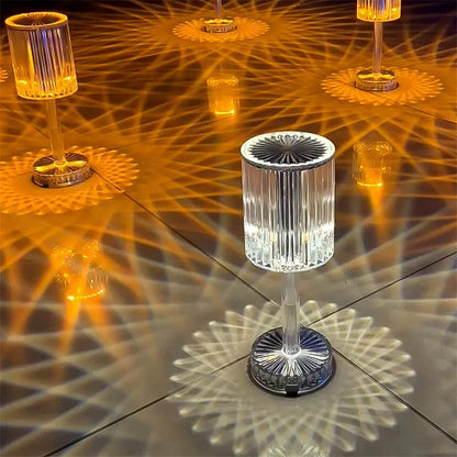 Luminária de Mesa LED Recarregável Sem Fio Cristal
