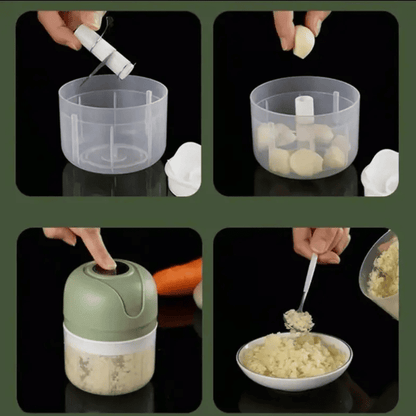 Processador de Alimentos Mini Elétrico USB Portátil