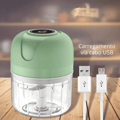 Processador de Alimentos Mini Elétrico USB Portátil