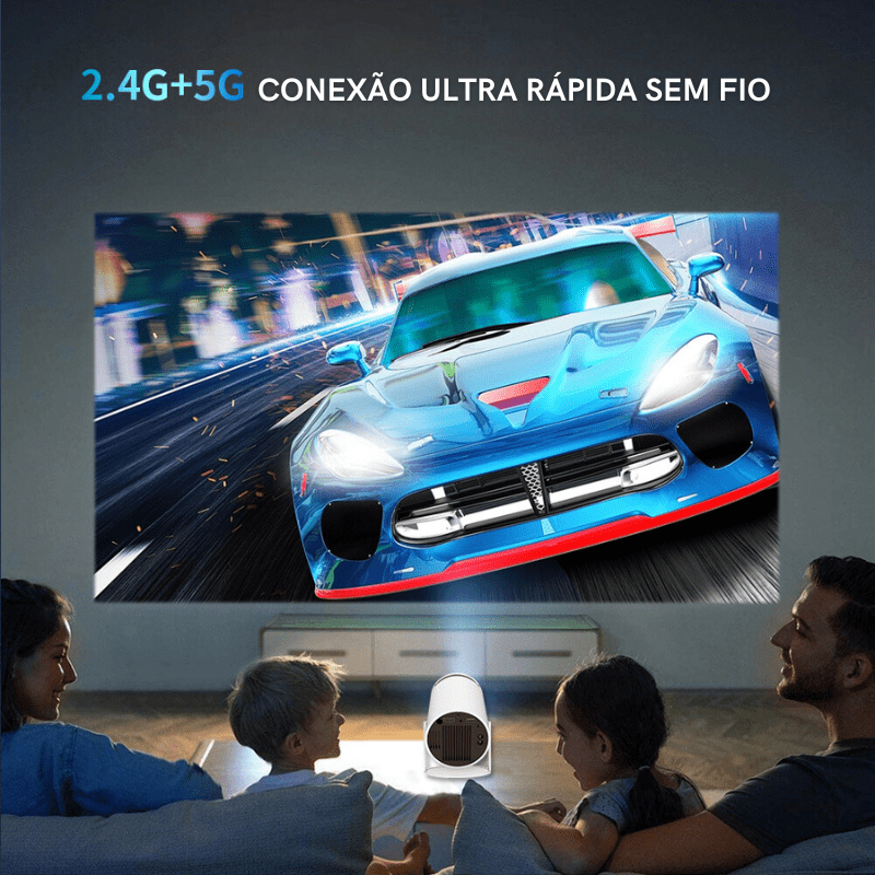 Projetor Portátil 4K 1080p Cinema em Casa Ultra HD