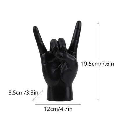 Decoração de Mesa Escultura de Mãos Rock