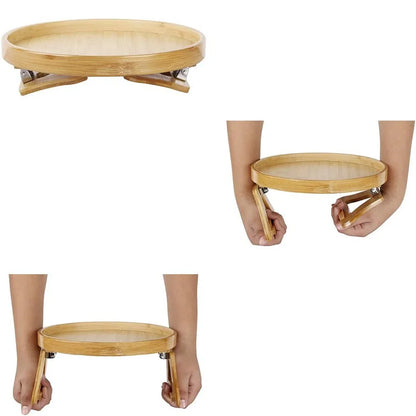 Bandeja de Bambu para Braço do Sofá