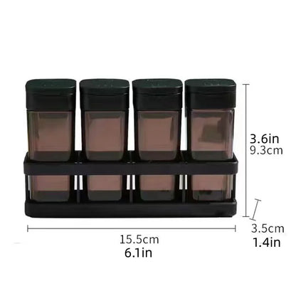 Conjunto de Potes de Temperos com 4 Grades e Tampa Selada