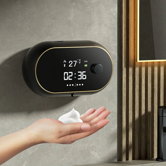 Dispensador Automático de Sabão com Tela HD e Sensor