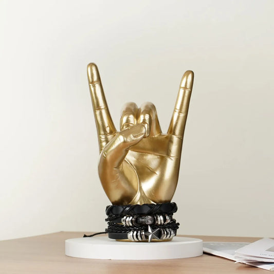 Decoração de Mesa Escultura de Mãos Rock