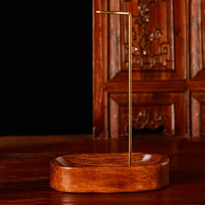 Suporte de Incenso em Madeira Natural