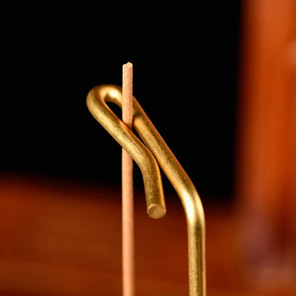 Suporte de Incenso em Madeira Natural