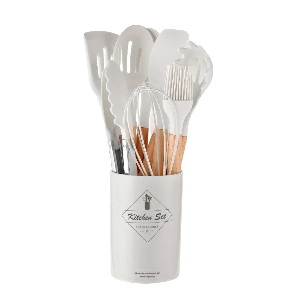 Conjunto de Utensílios de Cozinha 12 Peças de Silicone