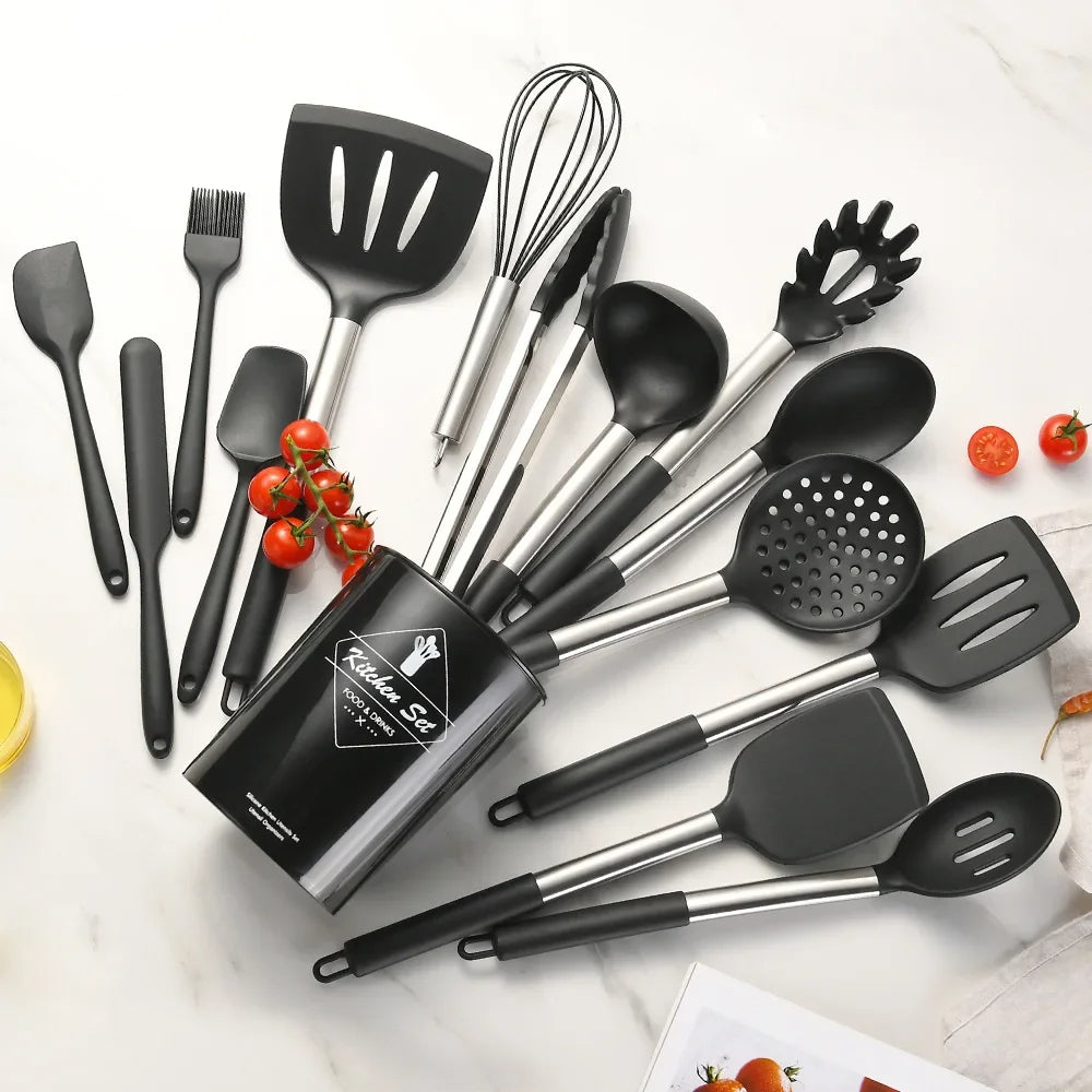 Conjunto de Utensílios de Cozinha 12 Peças de Silicone