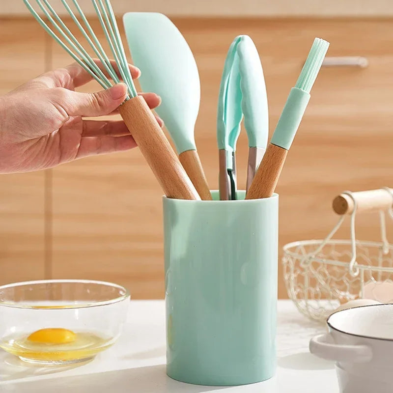 Conjunto de Utensílios de Cozinha 12 Peças de Silicone