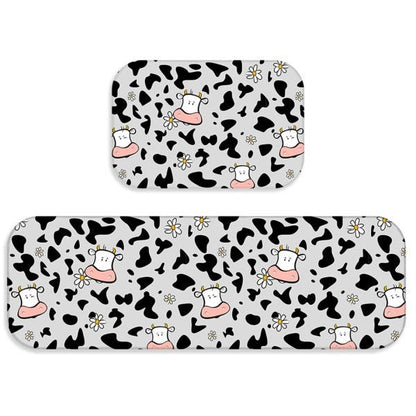 Kit Tapete de Cozinha 2 Peças Cows Único
