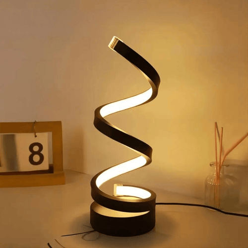 Luminária Abajur de Mesa Ondular LED