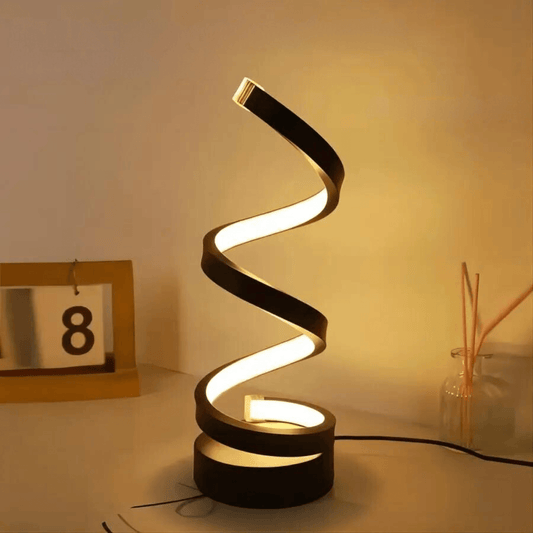 Luminária Abajur de Mesa Ondular LED